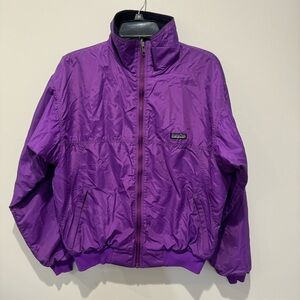 VINTAGE Patagonia Jacket Mens small Purple Bomber Full Zip‎ Fleece Lined USA
